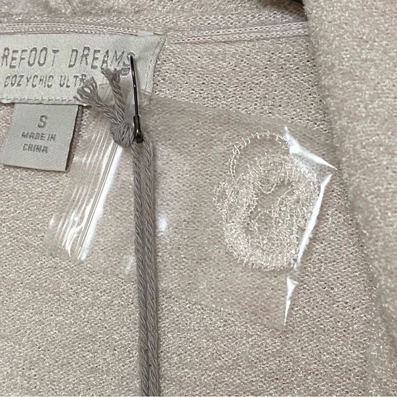 Barefoot Dreams Cozychic Lite Hooded Cardigan Sand Dune Small - Picture 7 of 11